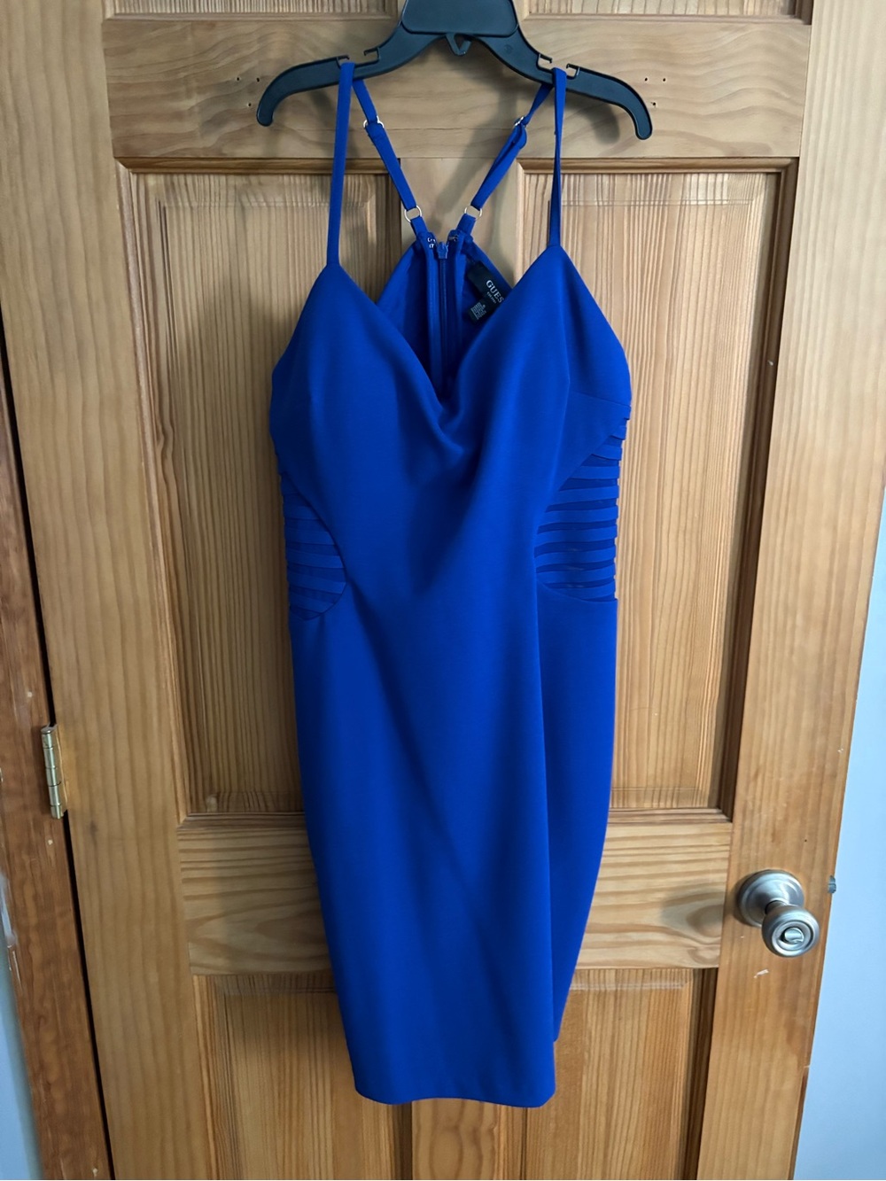 Guess Royal Blue Strappy Mini Dress